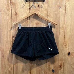 Puma Women's Black Athletic Lined Shorts - Small